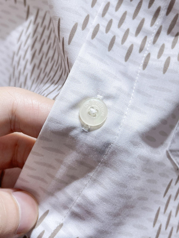 LV LONG-SLEEVED SHIRT IN WHITE DAMIER COTTON 238802