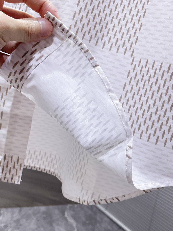 LV LONG-SLEEVED SHIRT IN WHITE DAMIER COTTON 238802