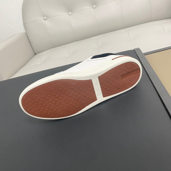 LP NEWPORT WALK SNEAKERS WHITE AND BLACK CALFSKIN