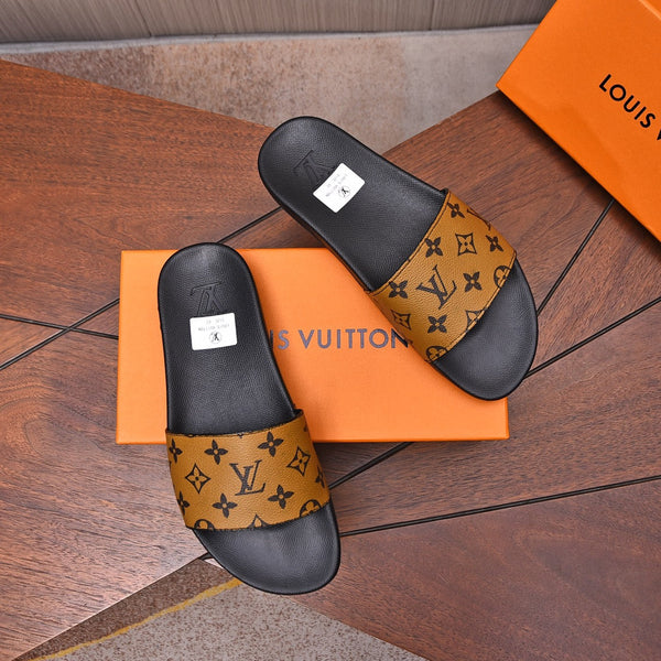 LV MULE CHOCOLATE BROWN MONOGRAM CALFSKIN
