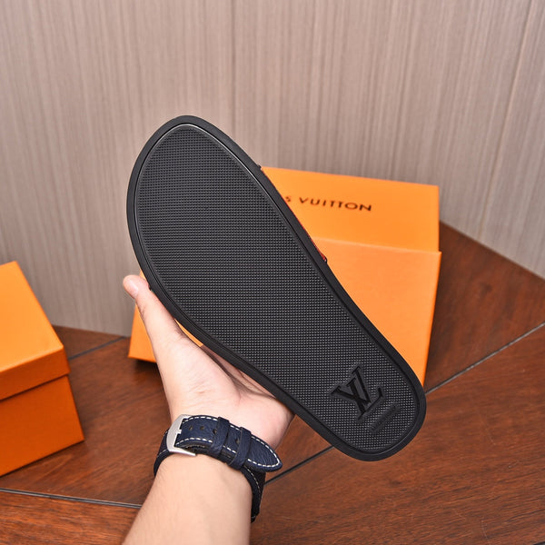 LV MULE RED WITH LOGO MONOGRAM CALFSKIN