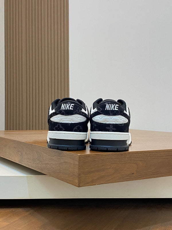 SCARPA AIR TRAINER IN PELLE DI VITELLO MISTA BIANCO NERO