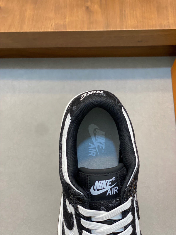 SCARPA AIR TRAINER IN PELLE DI VITELLO MISTA BIANCO NERO