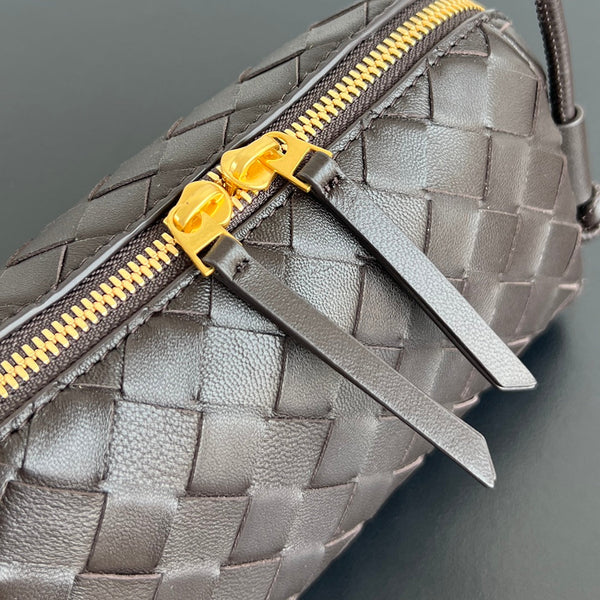 BV Concert Pouch 18.5cm Dark Chocolate Lambskin