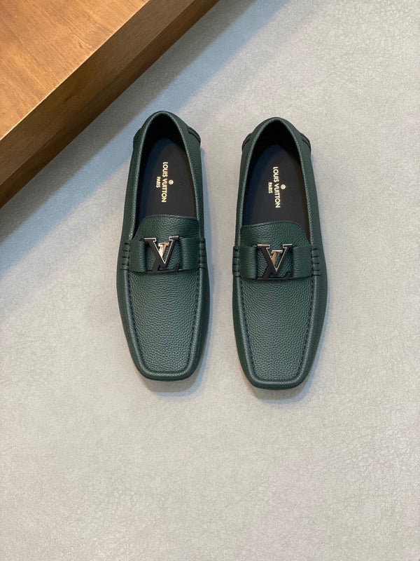 LV LOAFER IN GREEN FOREST WRINKLE CALFSKIN