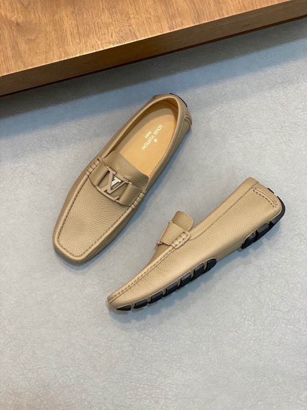 LV LOAFER IN DARK CREAM WRINKLE CALFSKIN