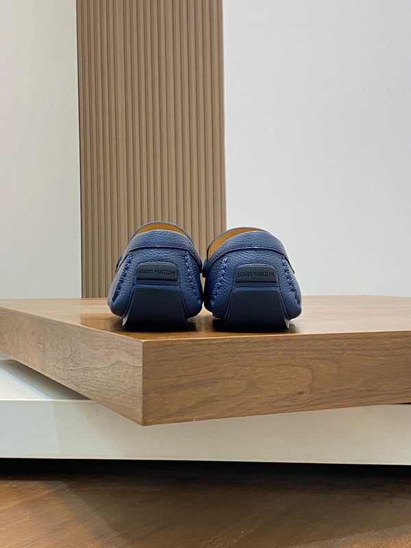 LV LOAFER IN NAVY BLUE WRINKLE CALFSKIN