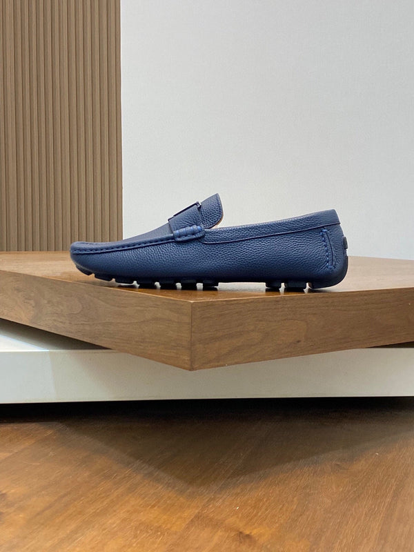 LV LOAFER IN NAVY BLUE WRINKLE CALFSKIN