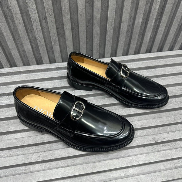CD SYMBOL GRANVILLE LOAFER GLOSSY BLACK CALFSKIN