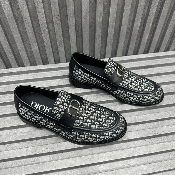 CD SYMBOL GRANVILLE LOAFER BLACK MONOGRAM JACQUARD