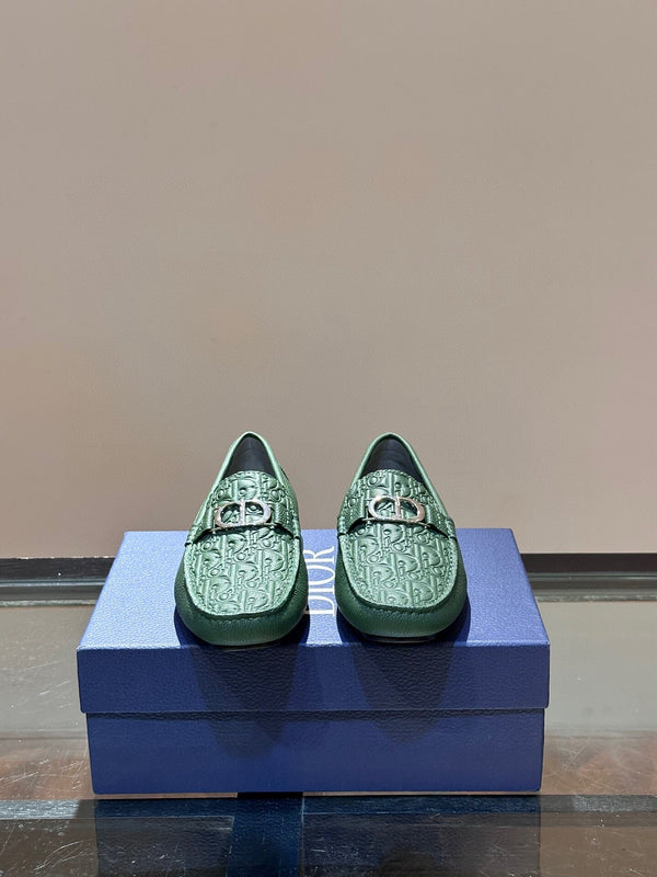 CD ODÉON LOAFER DARK GREEN CALFSKIN