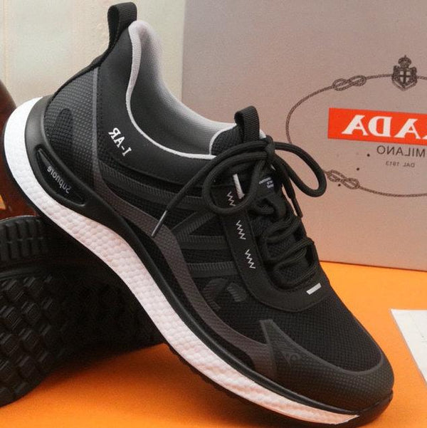 PRA SNEAKER IN BLACK BREATHABLE KNIT FABRIC