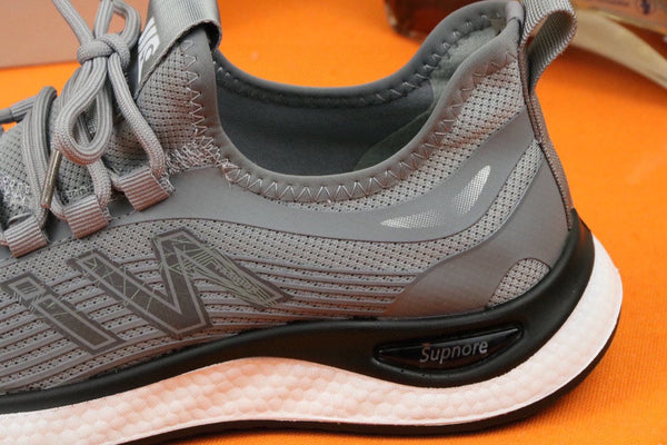 PRA SNEAKER IN LIGHT GREY BREATHABLE KNIT FABRIC