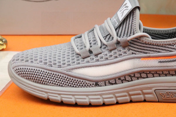 PRA SNEAKER IN GREY BREATHABLE FLYKNIT STRETCH FABRIC
