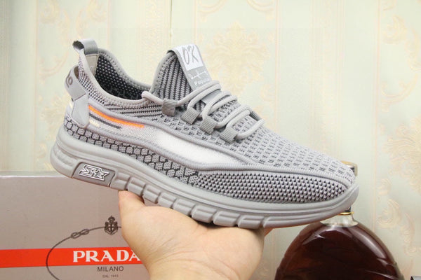 PRA SNEAKER IN GREY BREATHABLE FLYKNIT STRETCH FABRIC