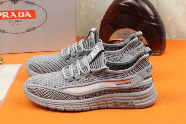 PRA SNEAKER IN GREY BREATHABLE FLYKNIT STRETCH FABRIC