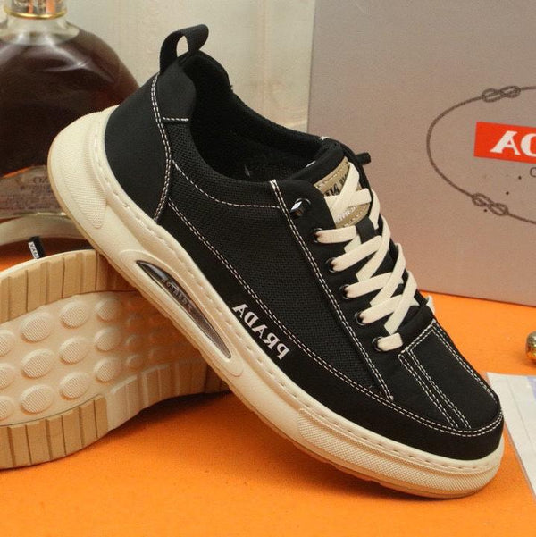 PRA SNEAKER IN BLACK MIX WHITE MESH FABRIC AND SUEDE