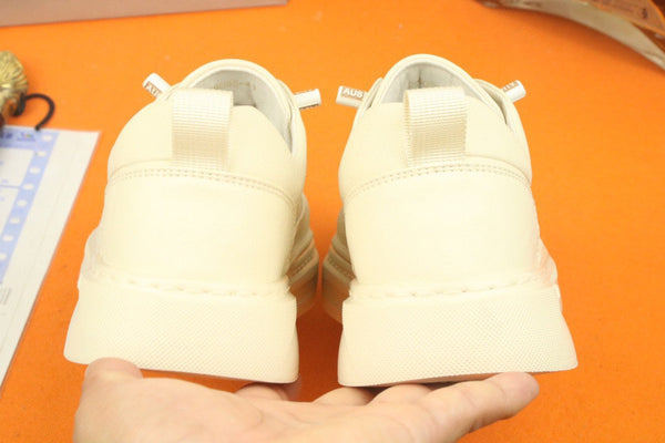 PRA SNEAKER IN BEIGE CALFSKIN AND FABRIC