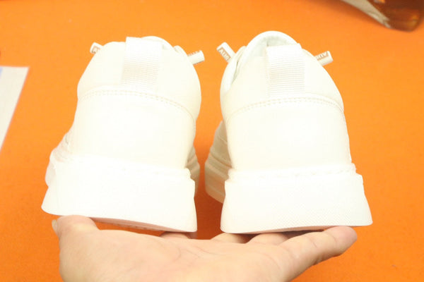 PRA SNEAKER IN WHITE CALFSKIN AND FABRIC