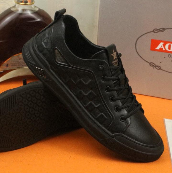 PRA SNEAKER IN BLACK EMBOSSED CALFSKIN