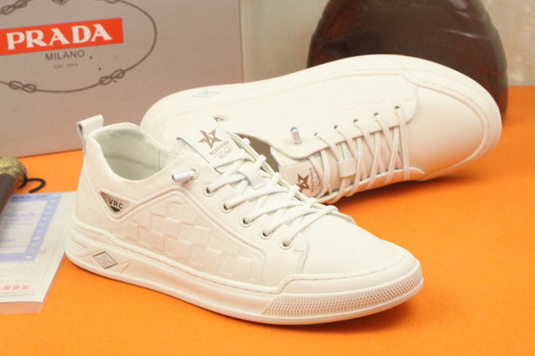 PRA SNEAKER IN WHITE EMBOSSED CALFSKIN