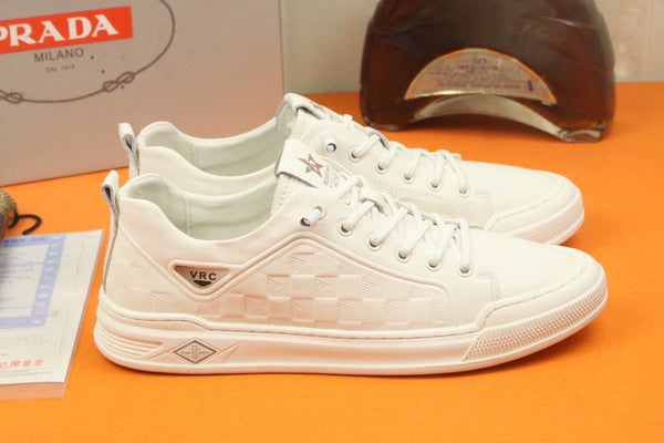 PRA SNEAKER IN WHITE EMBOSSED CALFSKIN