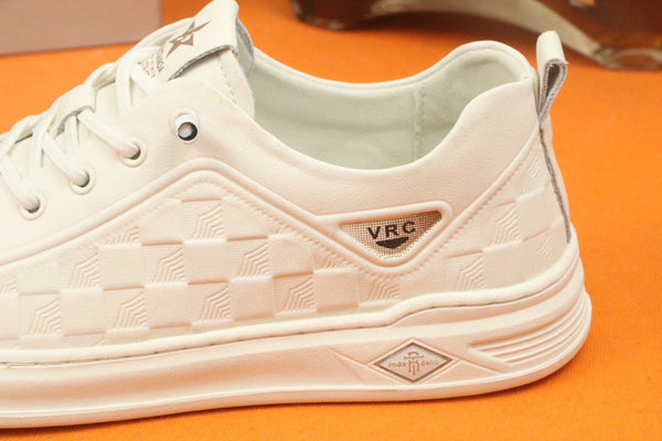 PRA SNEAKER IN WHITE EMBOSSED CALFSKIN