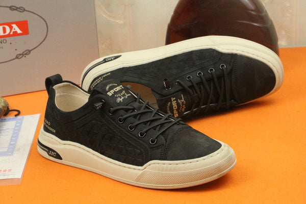 PRA SNEAKER IN BLACK CARO SUEDE CALFSKIN