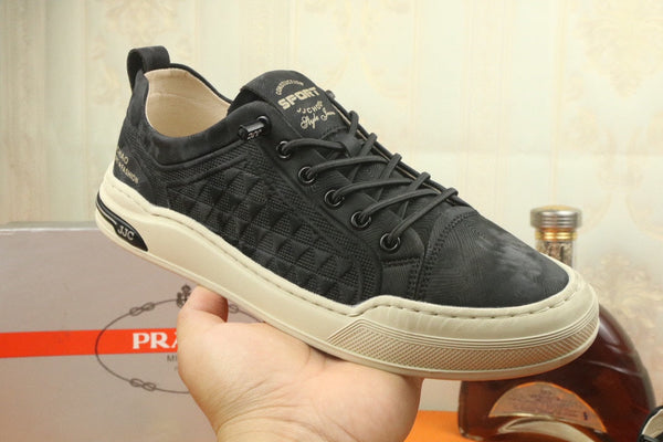 PRA SNEAKER IN BLACK CARO SUEDE CALFSKIN