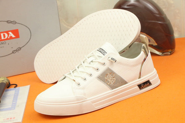 SCARPA DA STIVALETTO PRA IN VITELLO BIANCO E TESSUTO RICAMATO COLOR TAN