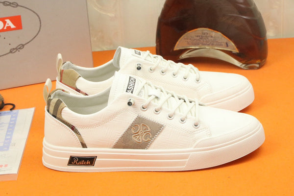 SCARPA DA STIVALETTO PRA IN VITELLO BIANCO E TESSUTO RICAMATO COLOR TAN