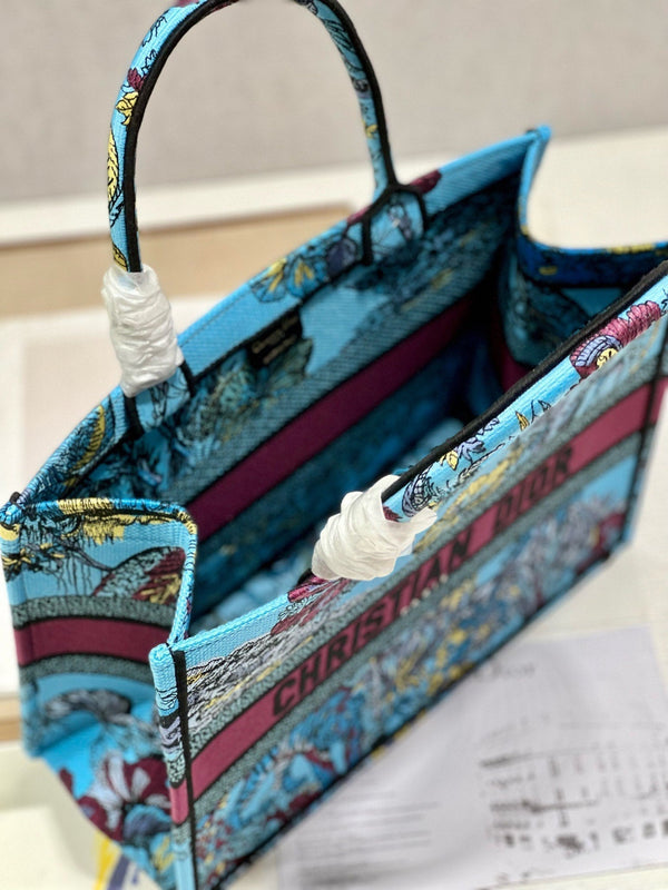 CD Elephant Blue Book Tote 36cm Bag Canvas 336549