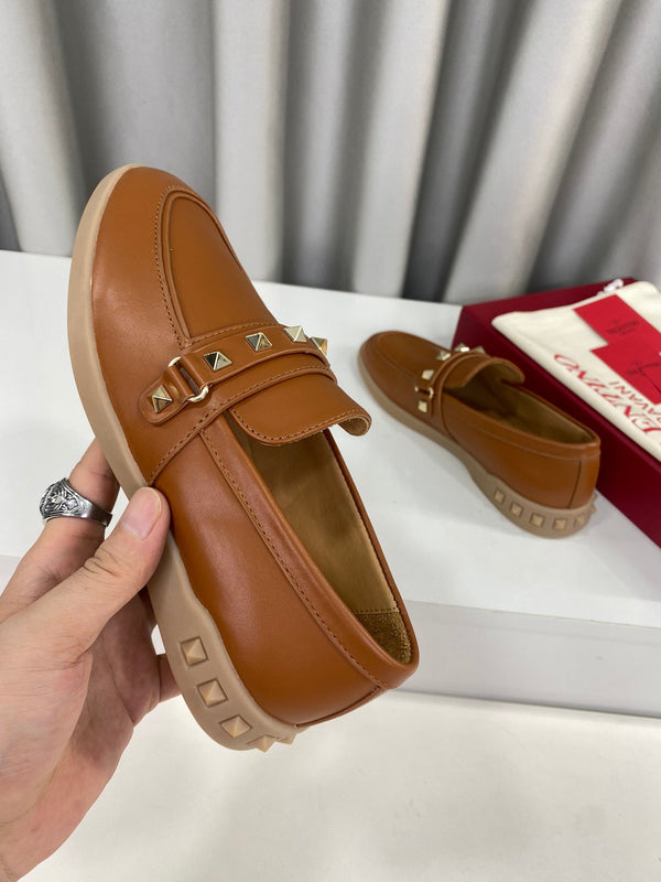 MOCASSINO LEISURE FLOWS SPLIT IN PELLE DI VITELLO MARRONE BRONZO