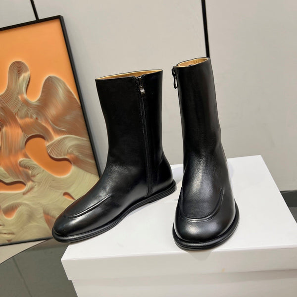 The Row Canal Boots Black Cowhide 455039