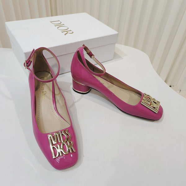 CD Miss Dior Pump 40mm in pelle di vacchetta rosa intenso 111330
