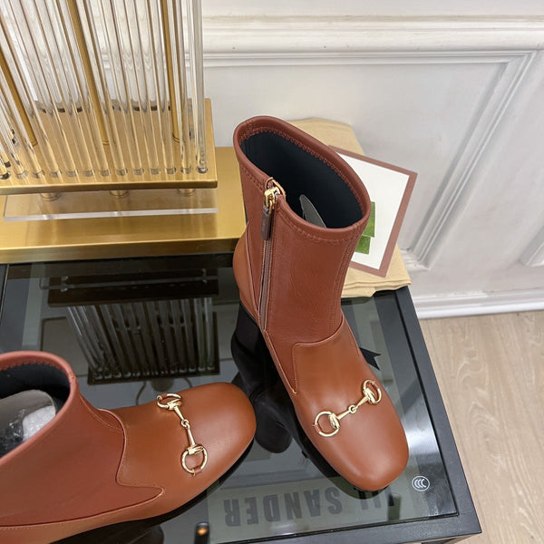 GG Horsebit Ankle Boot 65 Brown Calfskin