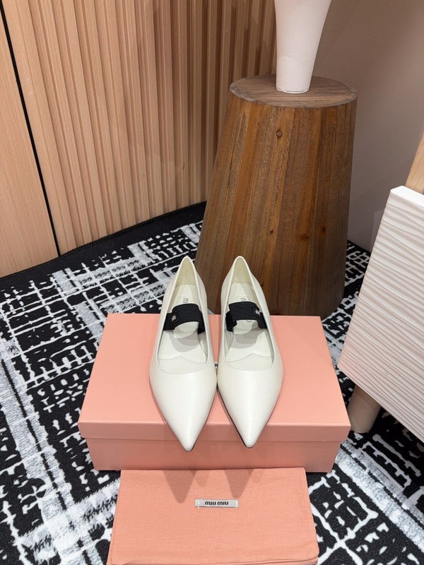 Miu ballerinas White Sheepskin