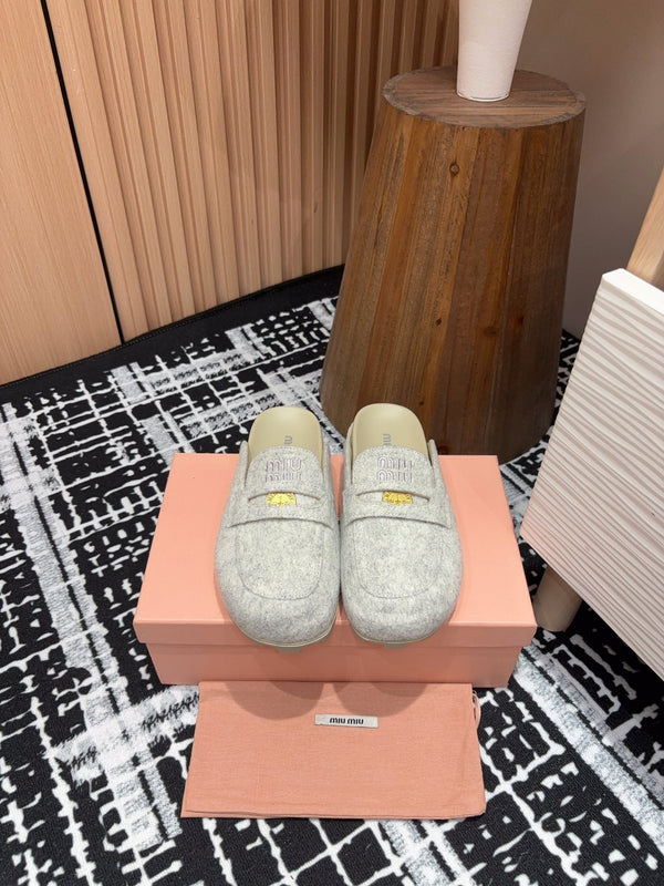 Miu slippers Grey Original Wool