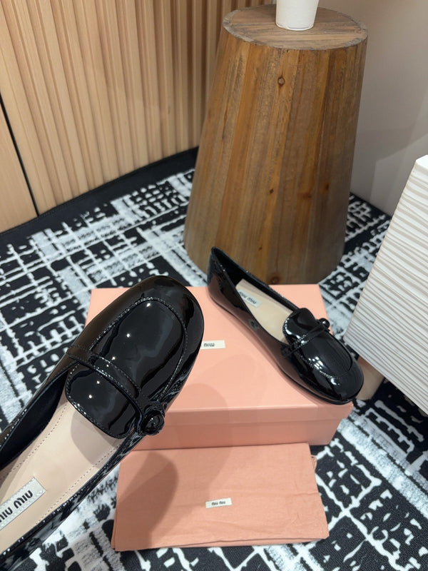 Miu Loafers Black Cowhide