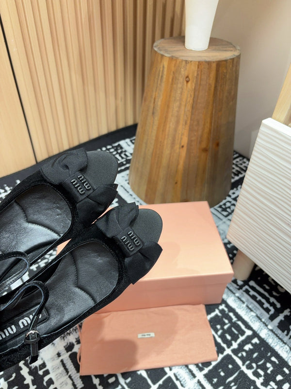 Miu Mary Jane Black Velvet