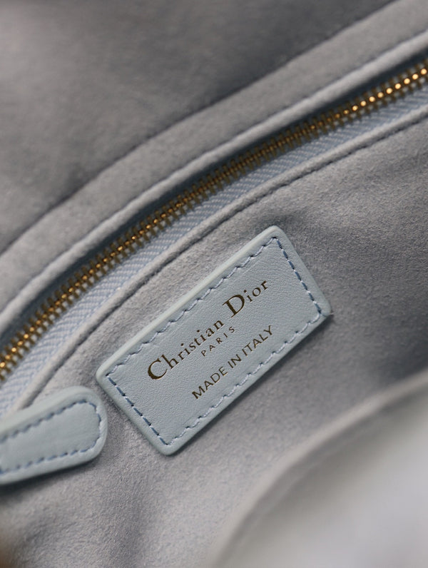 Lady Bag 17cm Celeste Blue Pale Green Lambksin