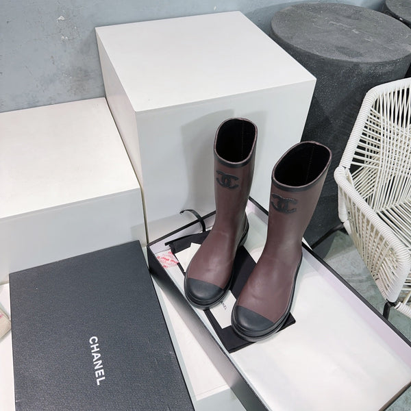 CC Rain Boot Burgundy Black Rubber