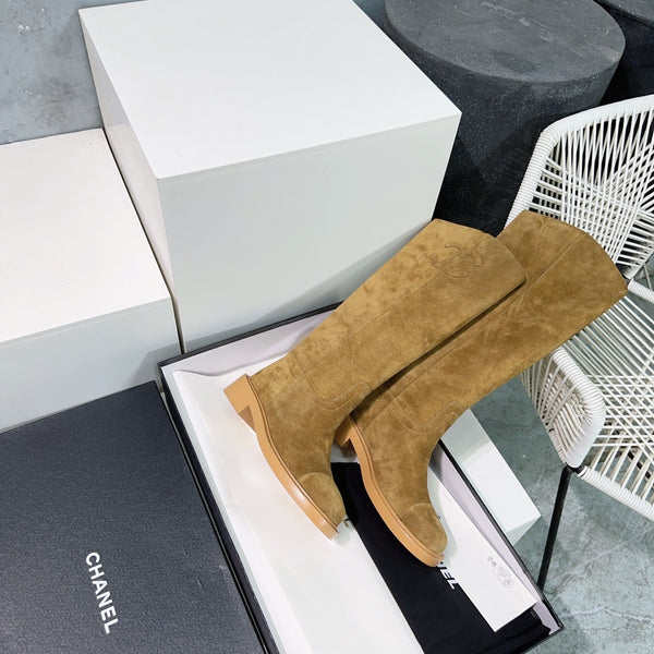 CC 24ss Long Boot Brown Suede