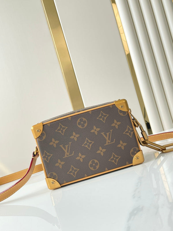 MINI BAULE MORBIDO 18 IN TELA MONOGRAMMA MARRONE CON FERRAMENTA ORO