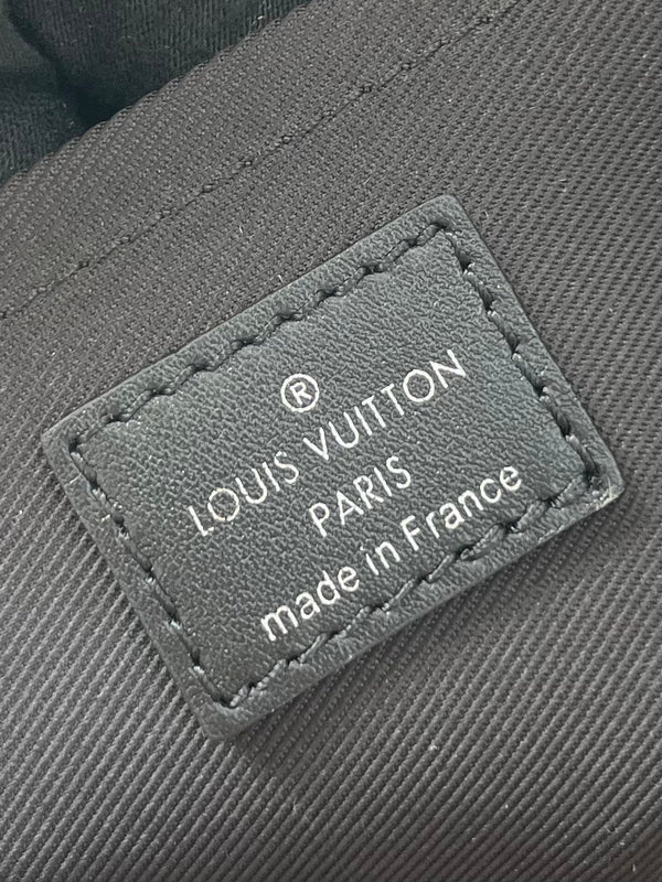 MINI SOFT TRUNK 18 IN TELA MONOGRAMMA MARRONE CATENA ROSSA ARANCIONE