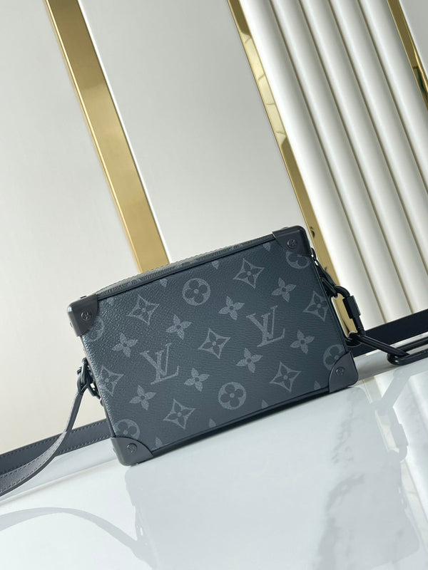 MINI SOFT TRUNK 18 IN TELA GUN METAL MONOGRAM ECLIPSE