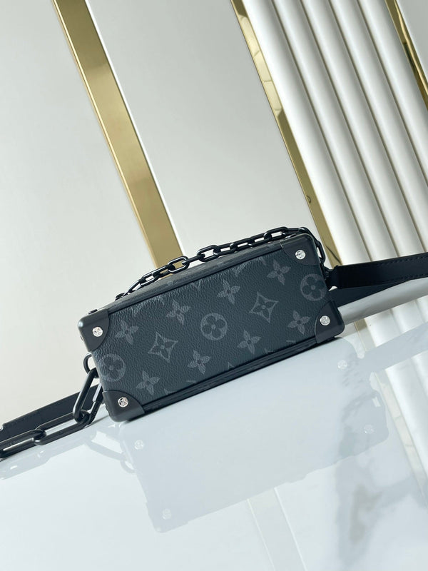 MINI SOFT TRUNK 18 IN TELA GUN METAL MONOGRAM ECLIPSE