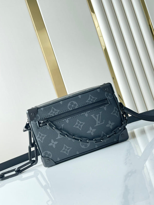 MINI SOFT TRUNK 18 IN TELA GUN METAL MONOGRAM ECLIPSE