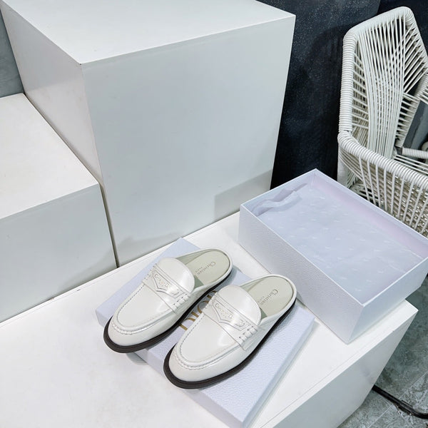 CD Boy Mule White Cowhide