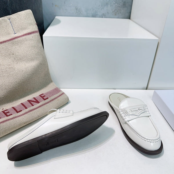 CD Boy Mule White Cowhide